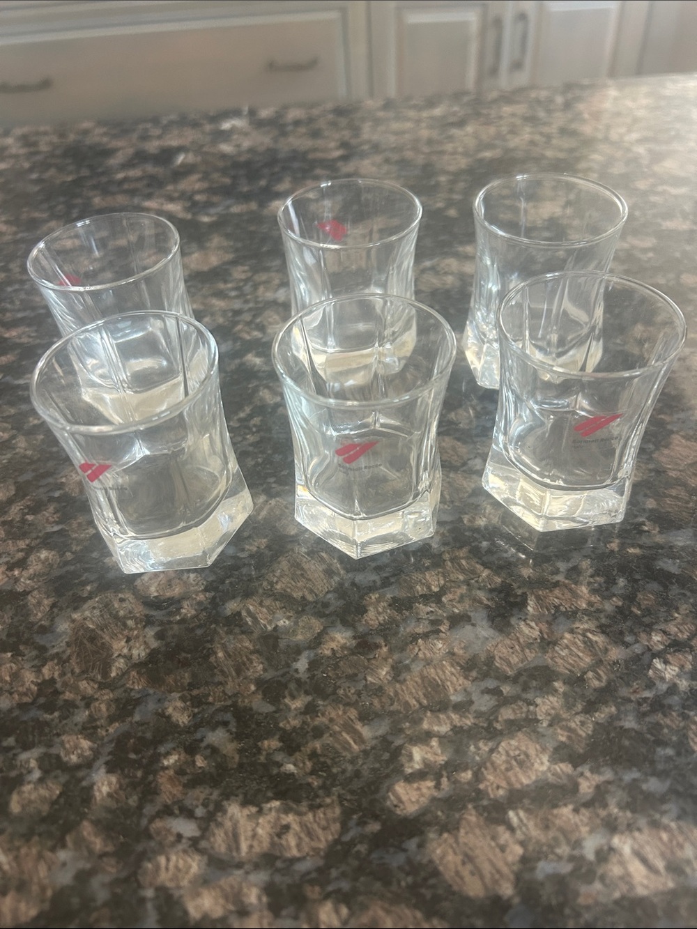 BORMIOLI ROCCO MADE IN ITALY SHOT GLASSES CAPITOL PATTERN LOT OF 6 NWT